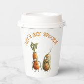 Funny Zombie Gemüse Halloween Pappbecher (Vorderseite)