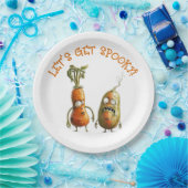 Funny Zombie Gemüse Halloween Pappteller (Party)