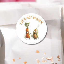 Funny Zombie Gemüse Halloween Runder Aufkleber