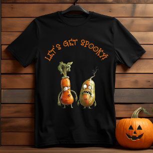 Funny Zombie Gemüse schwarz Halloween T-Shirt