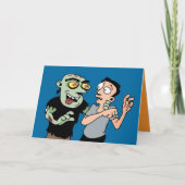 Funny Zombie Halloween Card Karte (Vorderseite)