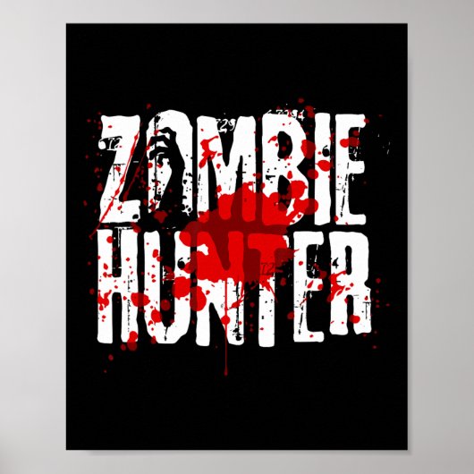 Funny Zombie Hunter Design für Jungs Mädchen Hallo Poster (Vorne)