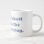 Funny Zombie Man am Morgen Jumbo-Tasse (Rechts)