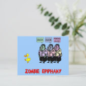Funny Zombie Postkarte (Stehend Vorderseite)