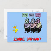 Funny Zombie Postkarte (Vorne/Hinten)