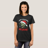 Funny Zombie Santa Christmas Tee Mens Womens Seaso (Vorne ganz)