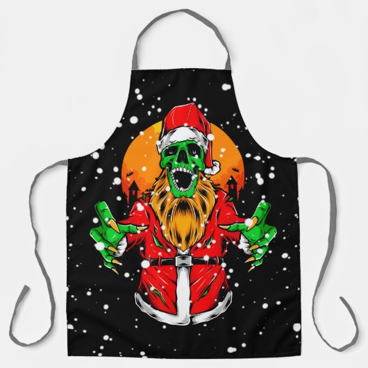 Funny Zombie Santa Claus Weihnachten Schürze (Vorderseite)