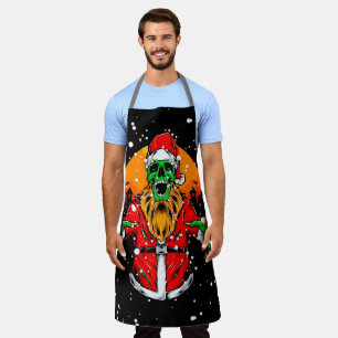 Funny Zombie Santa Claus Weihnachten Schürze