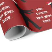 Funny Zombie Santa Custom Red Christmas Geschenkpapier (Rolleneckpunkt)