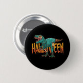 Funny Zombie T Rex - Halloween-Kostüm Button (Vorne & Hinten)