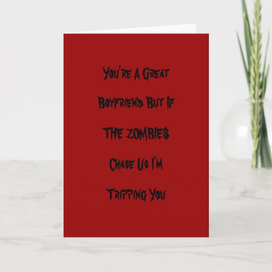 Funny Zombie Valentine Card Feiertagskarte (Vorderseite)