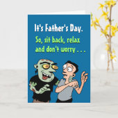 Funny Zombie Vatertagskarte Karte (Gelbe Blume)
