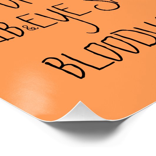 Funny Zombie Zone BYOB bringen Ihr eigenes Gehirn Poster (Ecke)