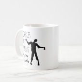Funny Zombies essen Brains Kaffeetasse (Vorderseite Links)