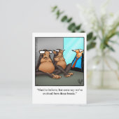 Funny Zoo Spaß Postcard Postkarte (Stehend Vorderseite)