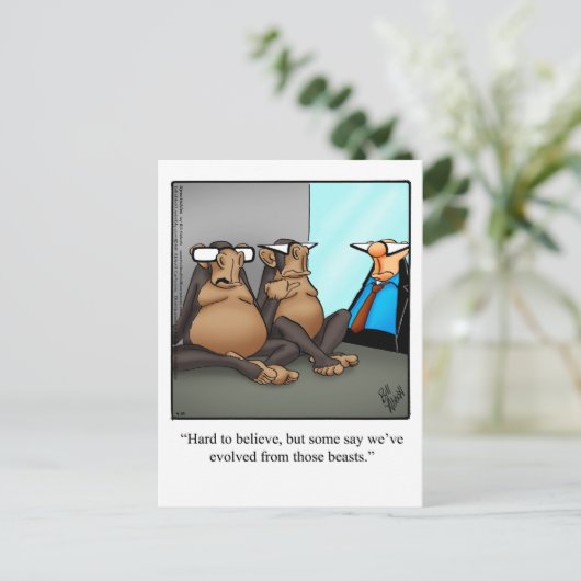 Funny Zoo Spaß Postcard Postkarte (Stehend Vorderseite)