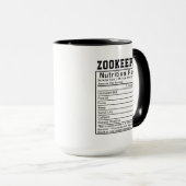 Funny Zookeeper Nutrition Fakten Mitarbeiter Tasse (VorderseiteRechts)
