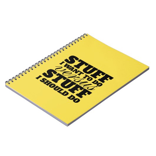 Funny zu tun List Notebook gelb Notizblock (Linke Seite)