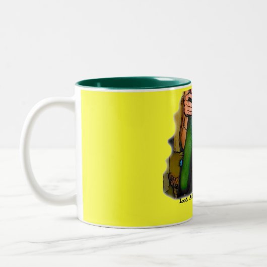 Funny Zucchini Zitat Double Z Zweifarbige Tasse (Links)