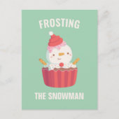 Funny Zuckerguss Der Schneemann Weihnachten Gruß Postkarte (Vorderseite)