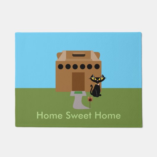 Funny Zuhause für Katzen Fußmatte (Vorderseite)