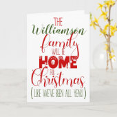 Funny Zuhause für Weihnachts-Pandemie Karte (Gelbe Blume)