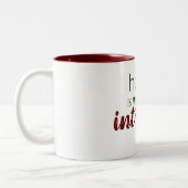 Funny "Zuhause is where the Introvert is" Zitat-Ta Zweifarbige Tasse (Links)