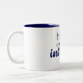Funny "Zuhause is where the Introvert is" Zitat-Ta Zweifarbige Tasse (Links)