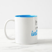 Funny "Zuhause is where the Introvert is" Zitat-Ta Zweifarbige Tasse (Links)