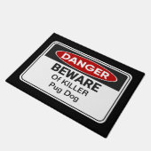 Funny Zuhause Mops Dog Zuhause Welcome Mat Fußmatte (Schrägansicht)