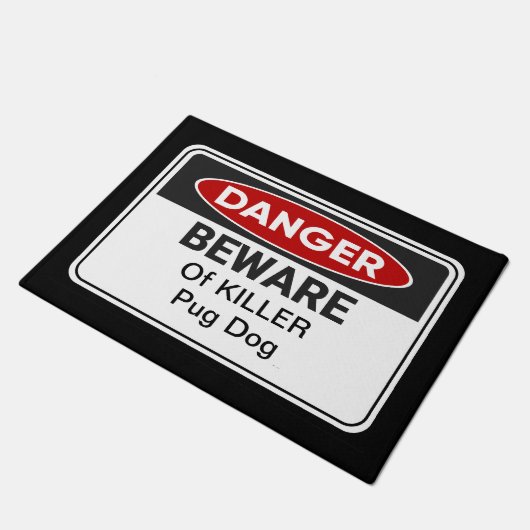 Funny Zuhause Mops Dog Zuhause Welcome Mat Fußmatte (Schrägansicht)