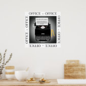 Funny Zuhause Office arbeitet von Zuhause Poster (Küche)