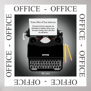 Funny Zuhause Office arbeitet von Zuhause Poster