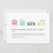 Funny Zuhause Ownership Definition Housewarming Pa Einladung (Vorderseite)