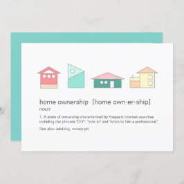 Funny Zuhause Ownership Definition Housewarming Pa Einladung