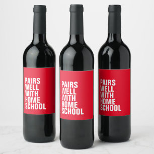 Funny Zuhause school-Weinlabel Weinetikett