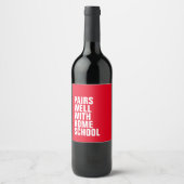Funny Zuhause school-Weinlabel Weinetikett (Vorderseite)
