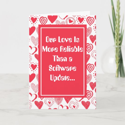 Funny-zuverlässiger als Software-Valentinstag Karte (Vorderseite)