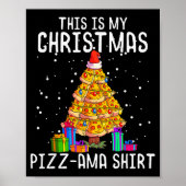 Funny Zza Christmas Tree Shirt Men Kids Zza Lover Poster (Vorne)
