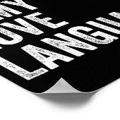 Funny Zza Is My Love Language, Funny Anti Valentin Poster (Ecke)