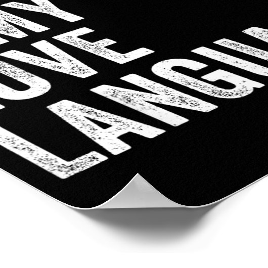 Funny Zza Is My Love Language, Funny Anti Valentin Poster (Ecke)