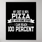 Funny Zza Lover New Years Resolution Quote  Poster (Vorne)