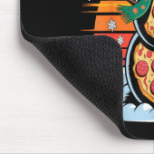 Funny Zza Snowman Christmas Holiday Food Mousepad (Ecke)