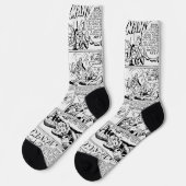 'FUNNYMAN' Action Comic Strip Socken (Linkes Detail)