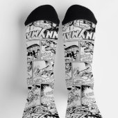 'FUNNYMAN' Action Comic Strip Socken (Oben)