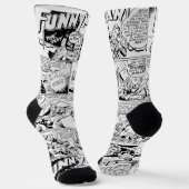 'FUNNYMAN' Action Comic Strip Socken (Gewinkelt)