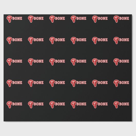 FunnyT-Bone Fleisch Lover Butcher Grillen Geschenkpapier (Flach)