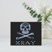 FUNOLOGIE-PIRATENFLAGGE des XRAY PIRATE-Flag Postkarte (Stehend Vorderseite)