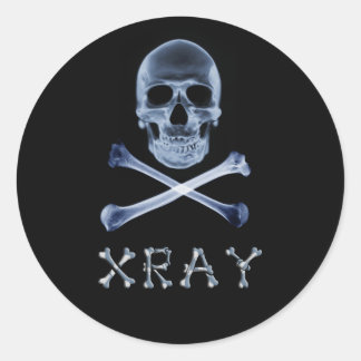 FUNOLOGIE-PIRATENFLAGGE des XRAY PIRATE-Flag Runder Aufkleber