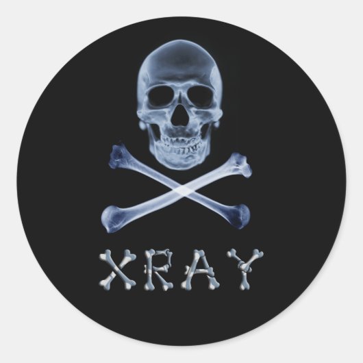 FUNOLOGIE-PIRATENFLAGGE des XRAY PIRATE-Flag Runder Aufkleber (Vorderseite)